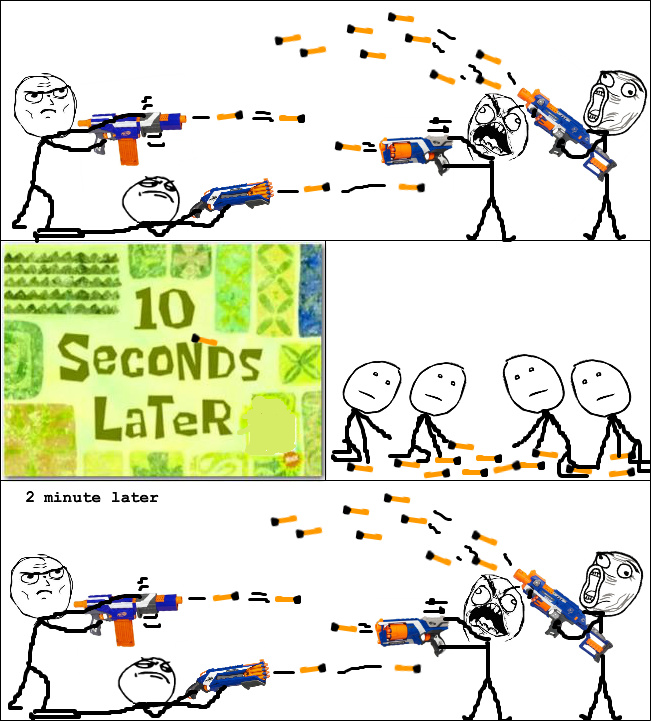 Ok but oddly enough I want to see a meme of a nerf train. 