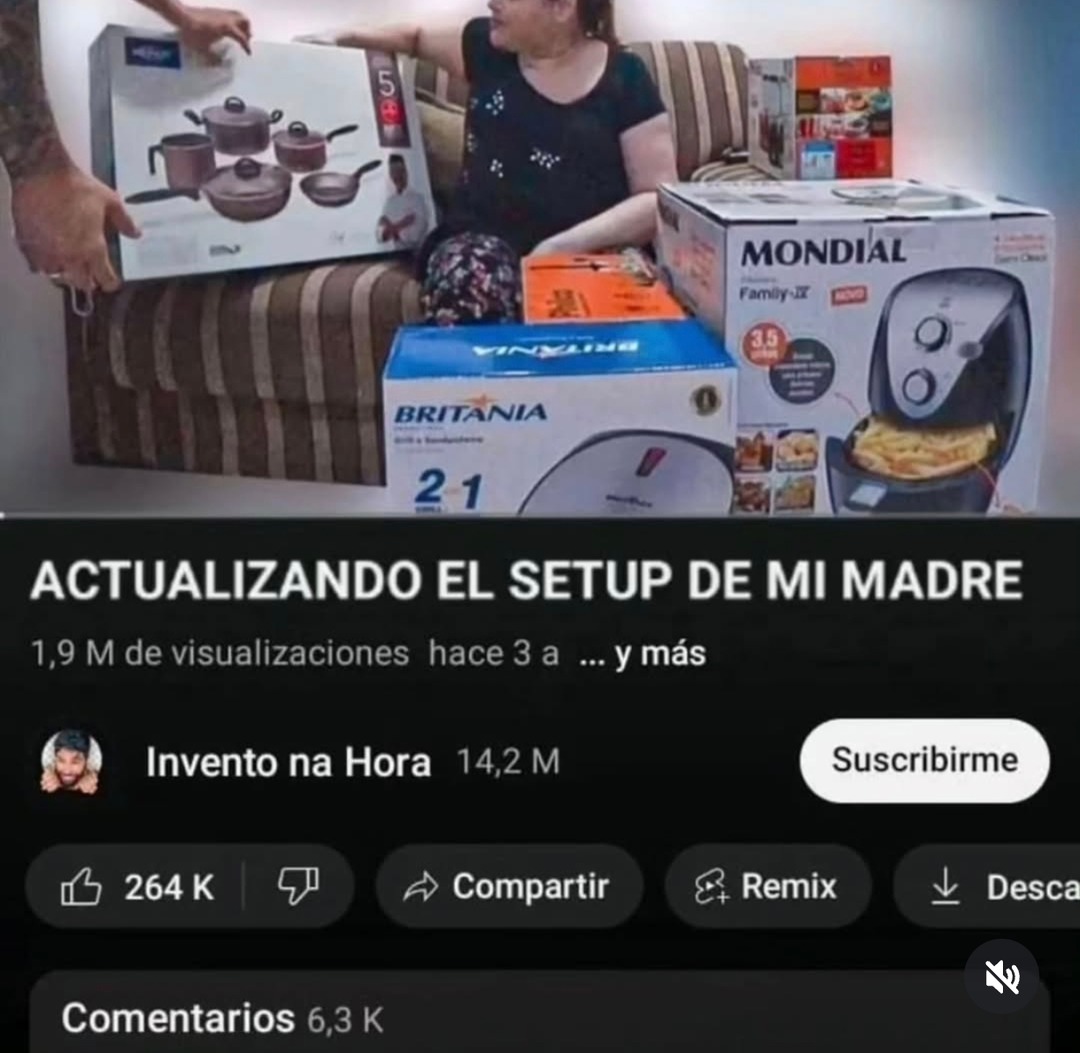 Actualizando el setup de mi madre como todo un pro - meme