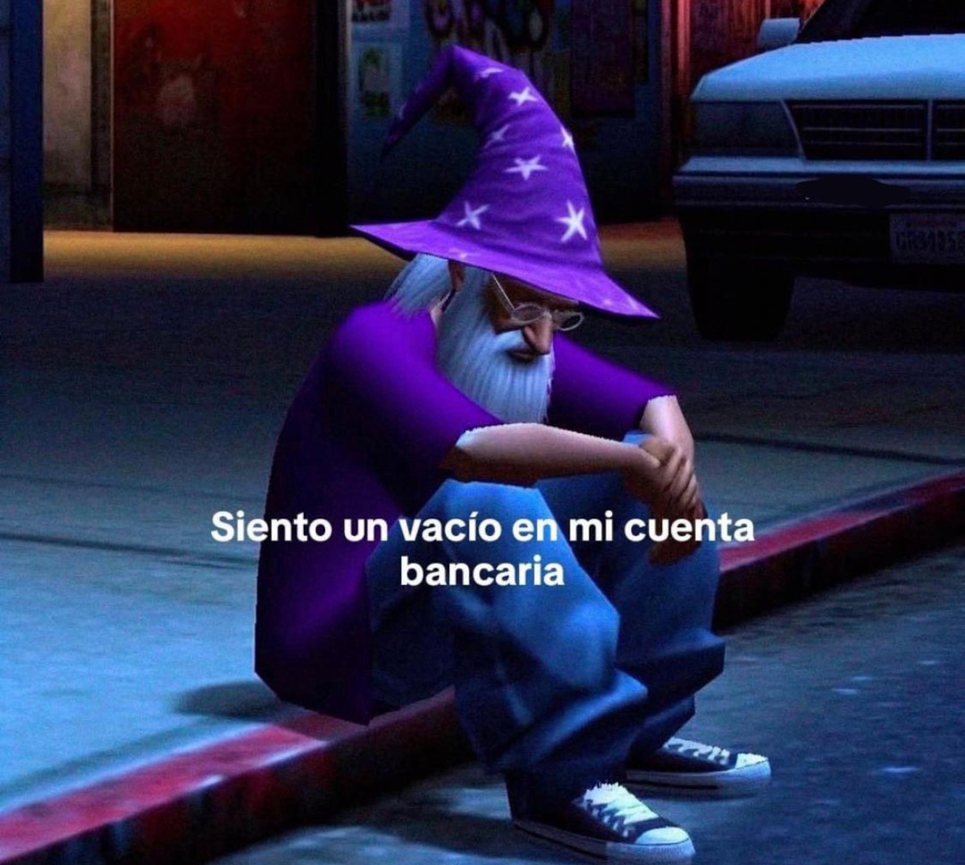 ese vacío que siento en la cuenta bancaria - meme