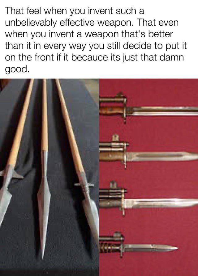 Spears are the ultimate weapon - meme