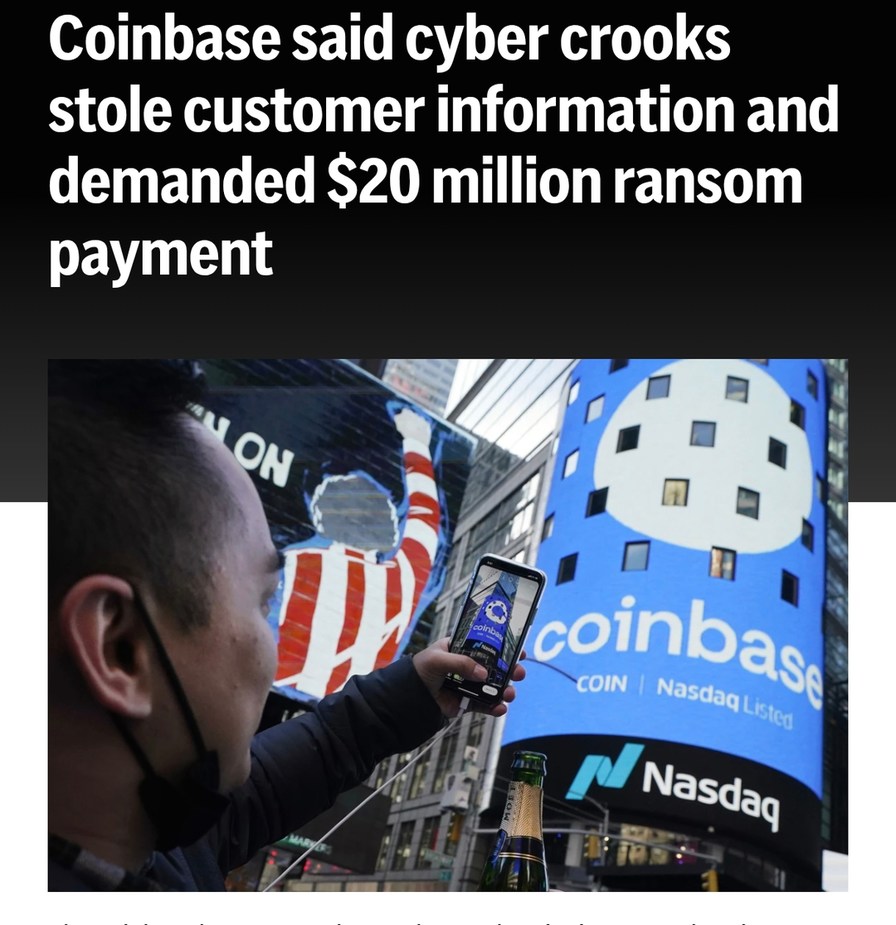 coinbase got hacked and the ransom sounds like movie villain stuff - meme
