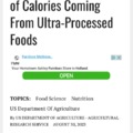 Healthy diet with 91% of calories from ultra processed foods