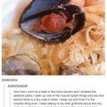Tiny crab goes to dinner