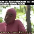 American girl hearing french