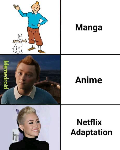 Tintin sur netflix - meme