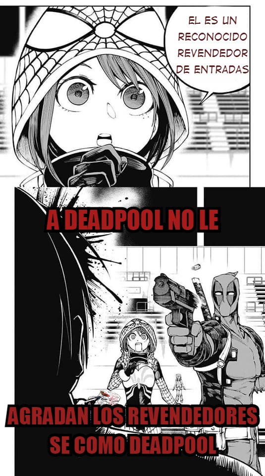 Pagina del manga de Deadpool - meme