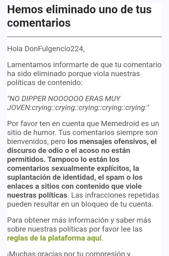 Que regla fue la que rompí? - meme
