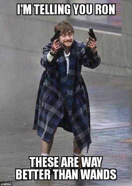 Harrys new wands - meme