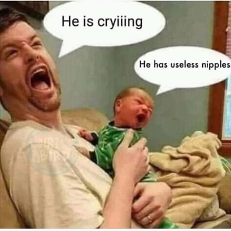 newborn and father meme