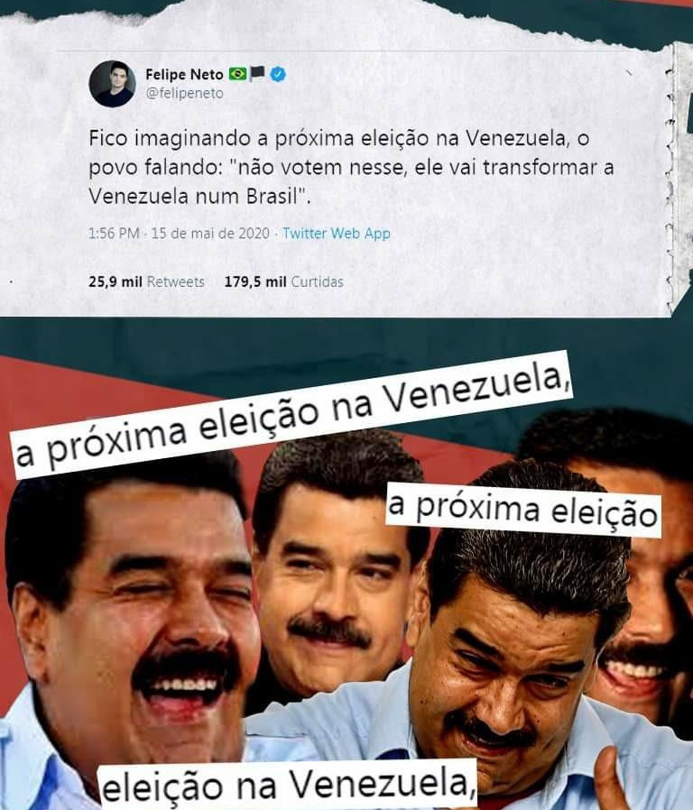 o cara paga de intelectual e fala de eleição na Venezuela kkkkkkk - meme