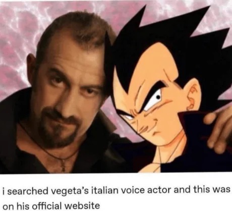 Vegeta's italian voice actor - meme
