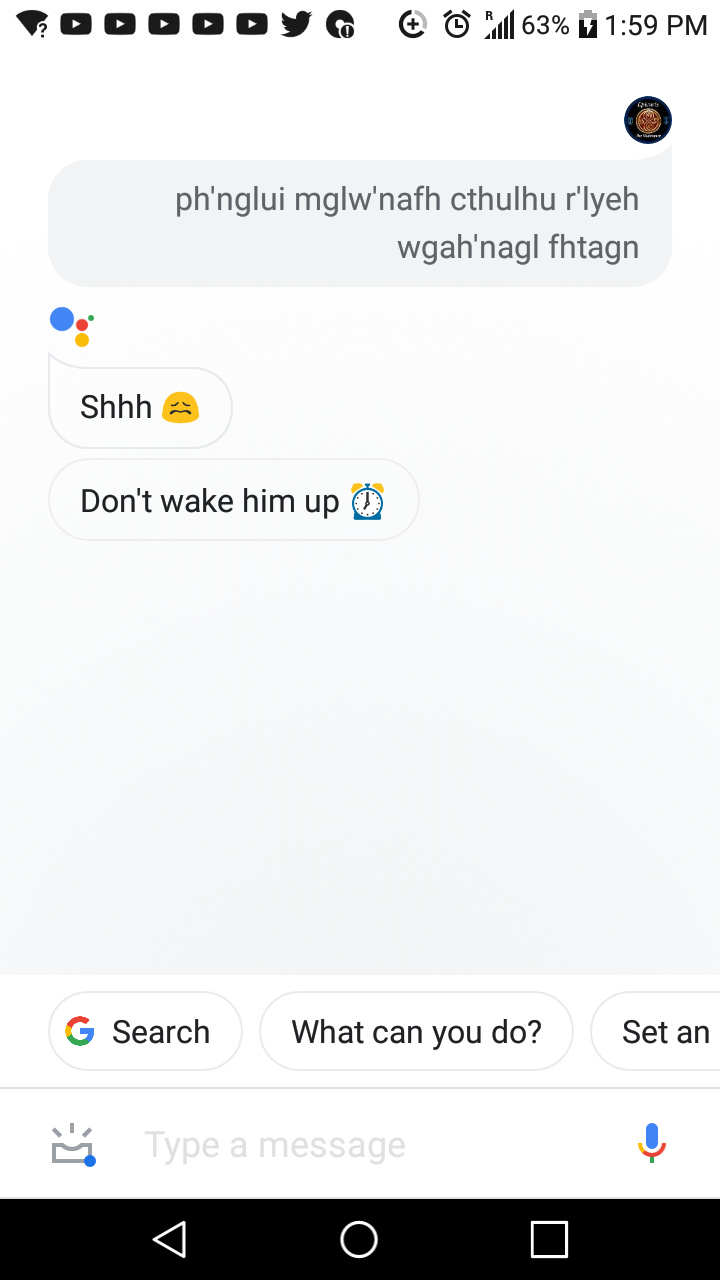 I attempted to awaken cthulu using my google assistant - meme