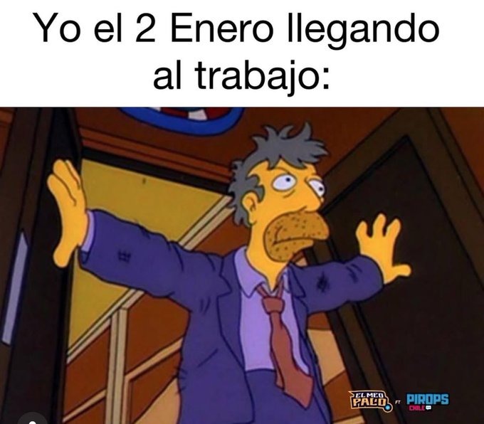 Meme del 2 de enero en el trabajo