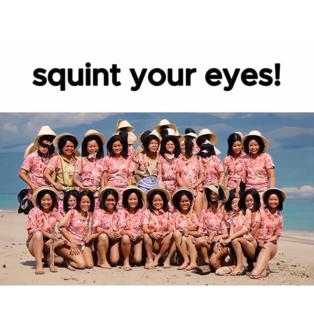 Squint your eyes - meme