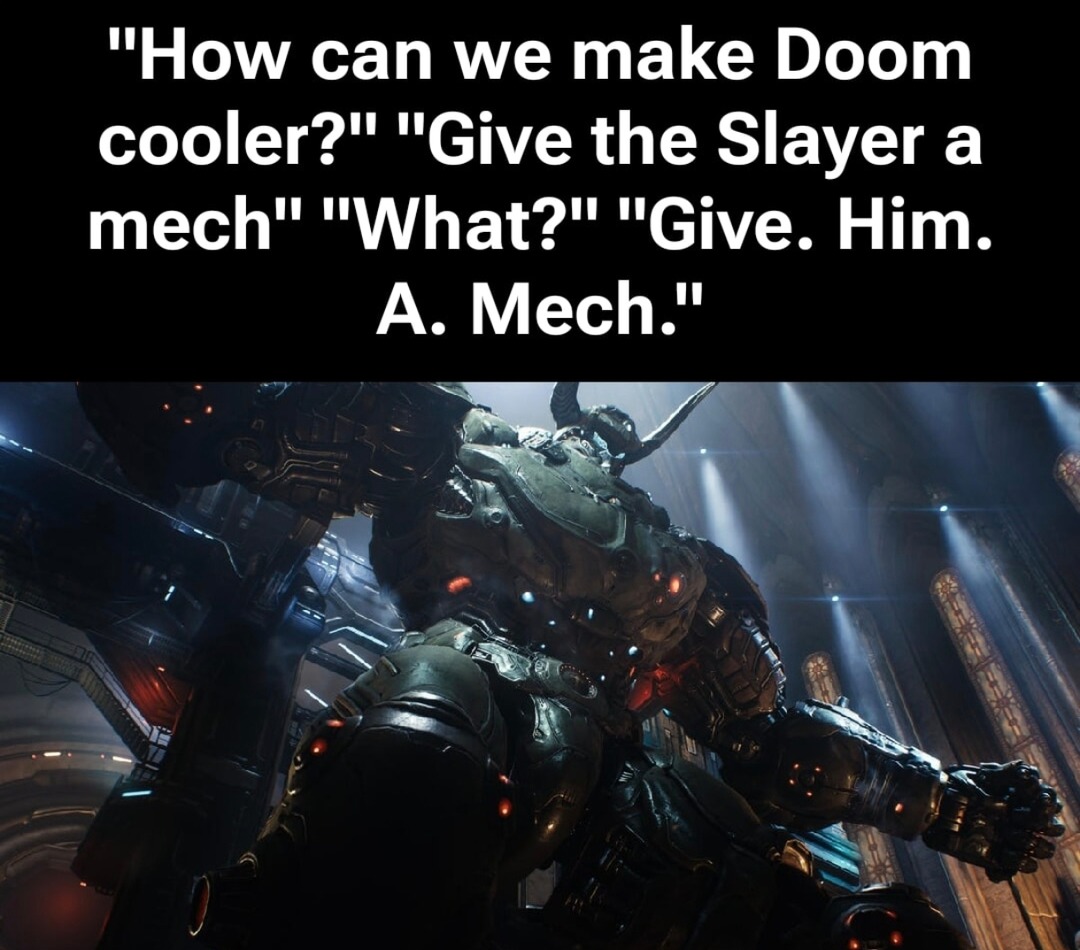 How to make Doom cooler? Give the guy a damn mech - meme