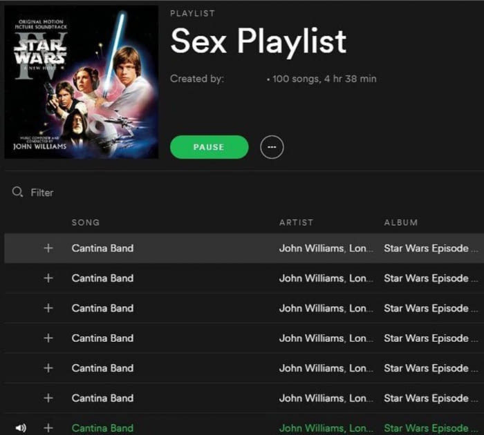 Perfect playlist for a romantic night - meme
