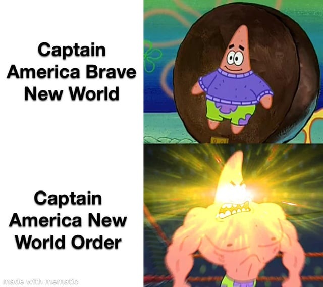 Captain America 4 is now called Brave New World - meme