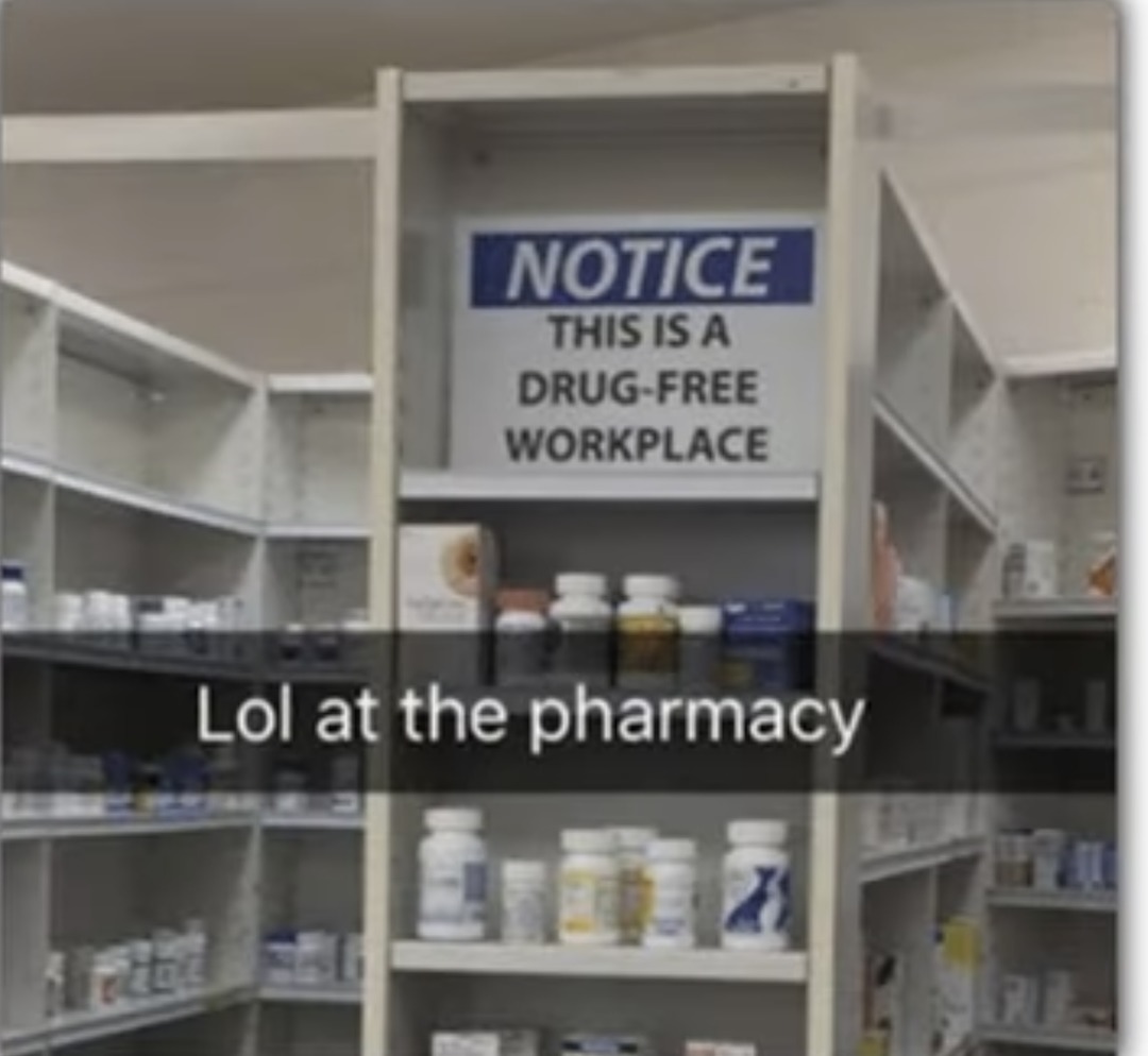 Dongs in a pharmacy - meme