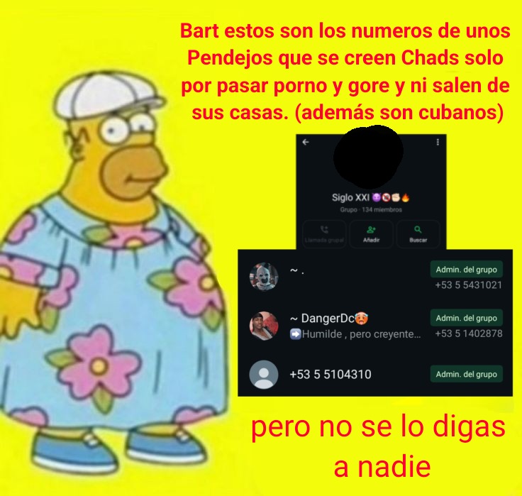 Contexto: es un grupo que pasa porno y gore y es asqueroso vallan a verlo y doxxen alos admins (les gusta los menores) - meme