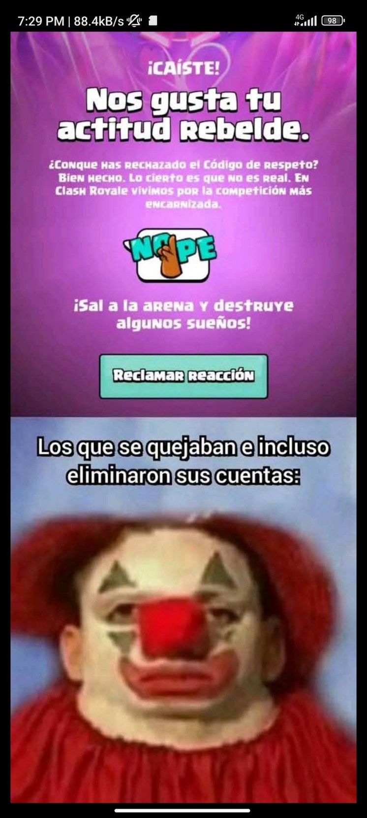 Aunque hay que admitir que la actualización está medio mala - meme