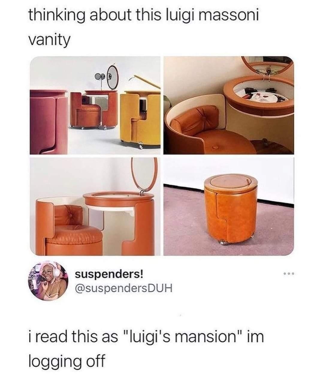 Read vanity as Luigi's Mansion and immediately clocked out - meme