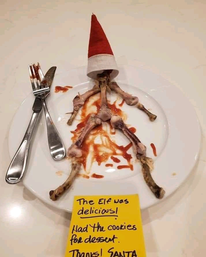 Santa ate an Elf - meme
