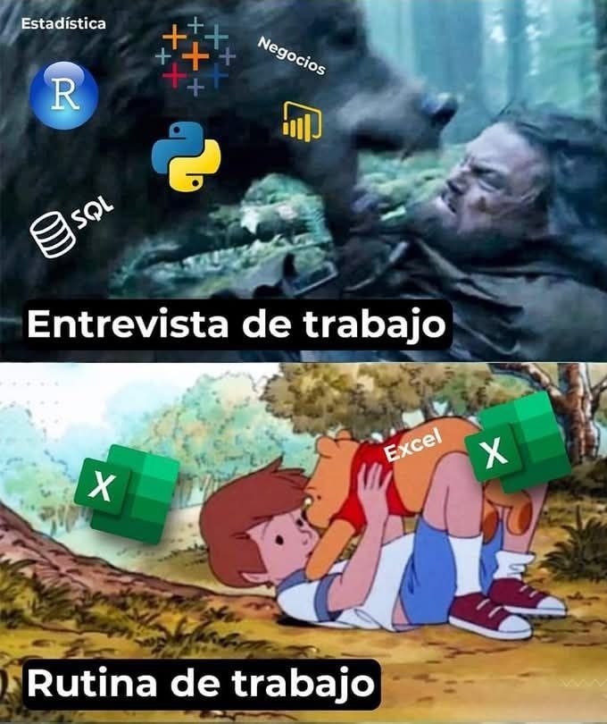 Excel y estadísticas: el terror de todos - meme