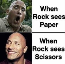 The rock face meme, the rock face meme