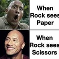 The rock meme face