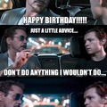 Tony Stark happy birthday meme