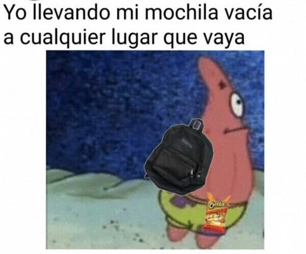 Siempre con la mochila por si acaso - meme