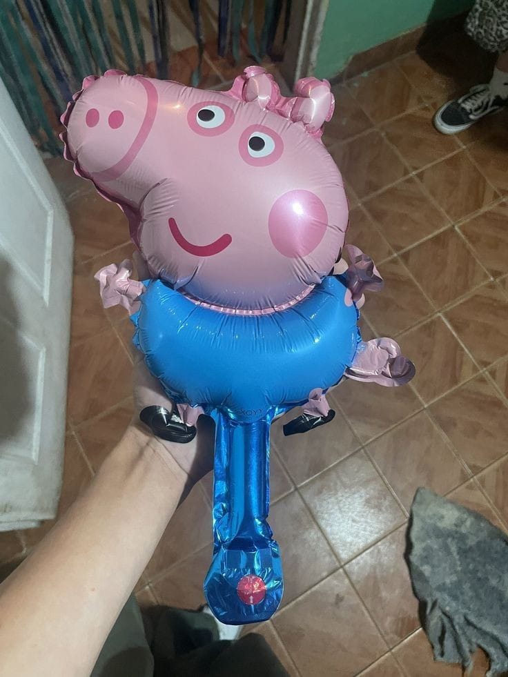 George tomou banho com a peppa - meme
