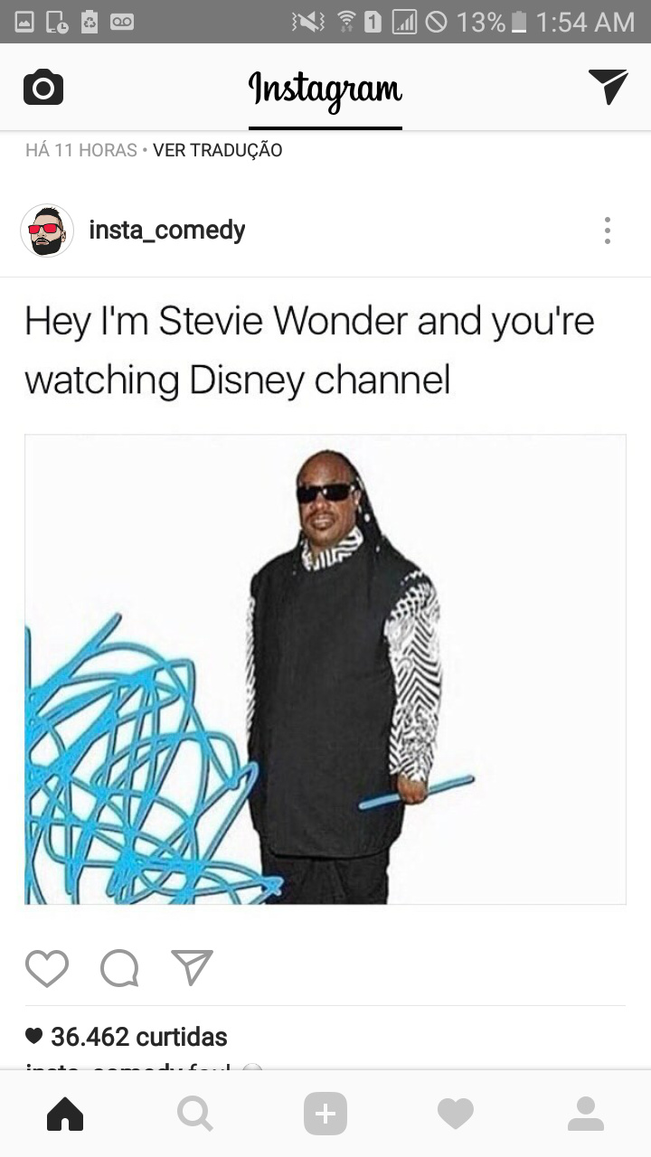 Hey eu sou o Stevie Wonder e você está assistindo o Disney Channel - meme