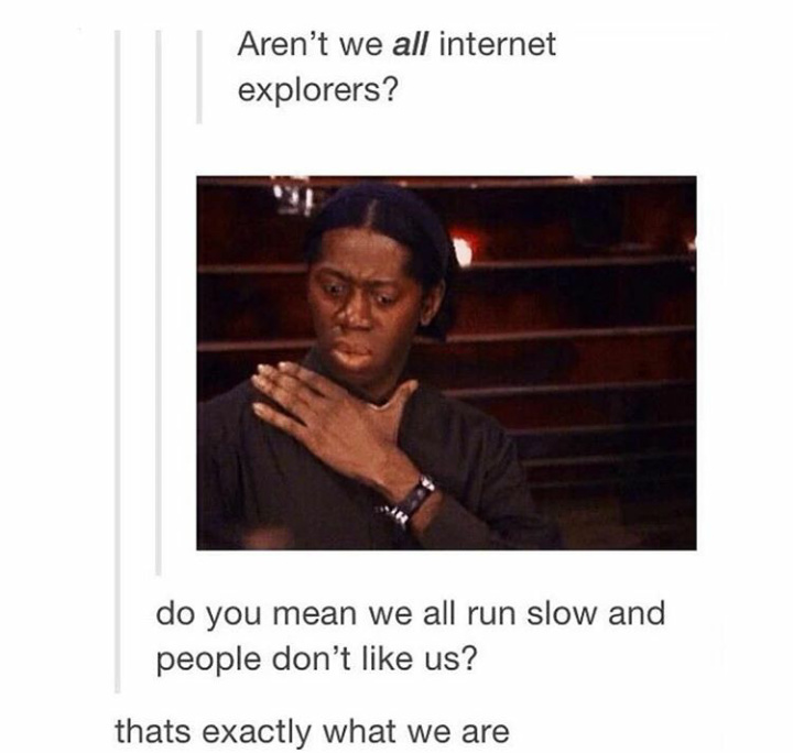 We are all Internet Explorers - meme