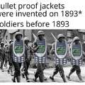 Soldiers before the invention of bullet proof jackets