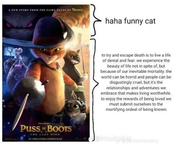 Puss in boots 2 in a nutshell - meme