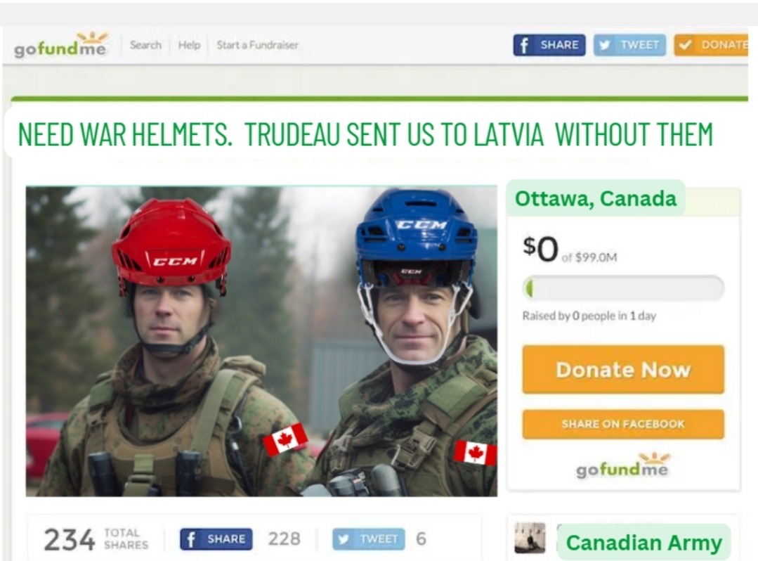 Canadian Army Needs Helmets ASAP - meme