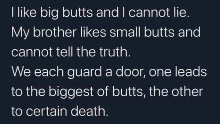 Big butts - meme
