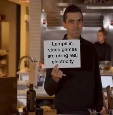 Lamps in video games - meme