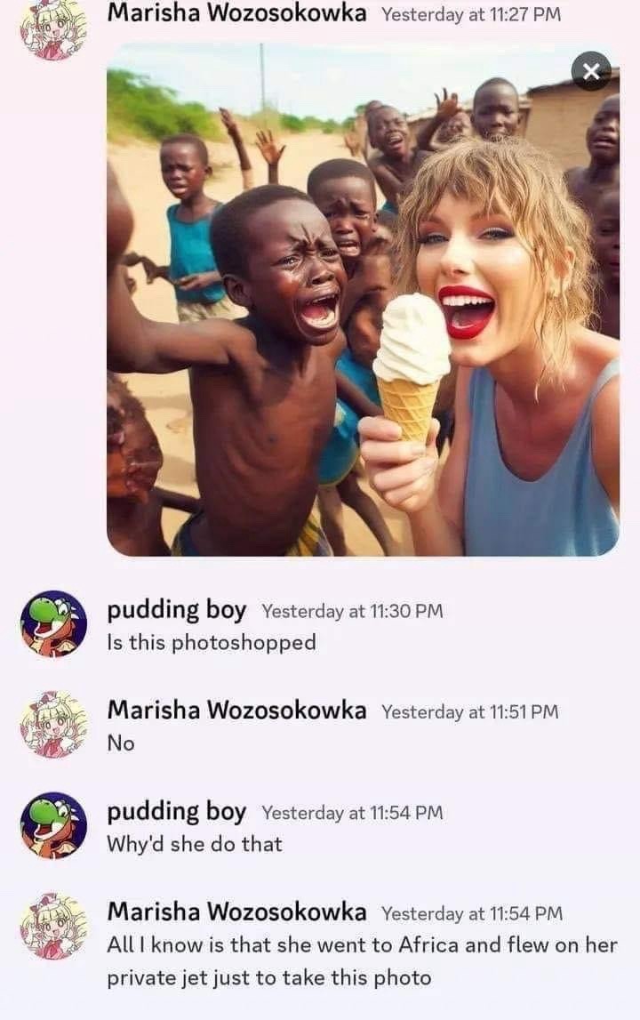 Marisha either trolling or doesn’t get AI - meme