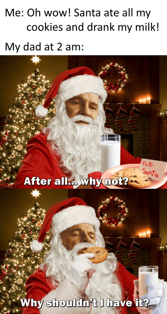 Dad's on Christmas eve - meme