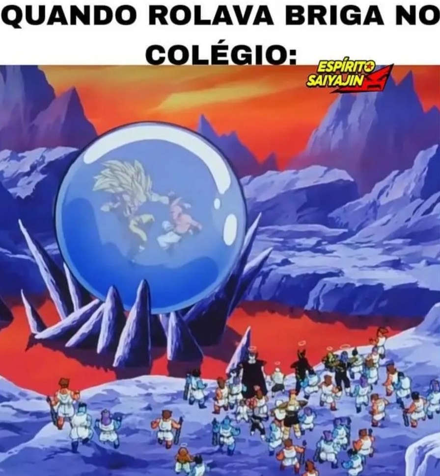 Briga de colégio - meme