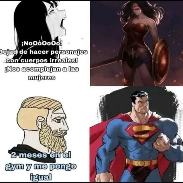Dejad de hacer personajes con cuerpos irreales pls - meme