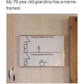 My 79 year old grandma has a meme framed