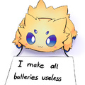 It is him, he makes the batteries useless, also artist is literally called Joltik, found em on E621