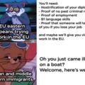 Eu eastern europeans vs African in Europe