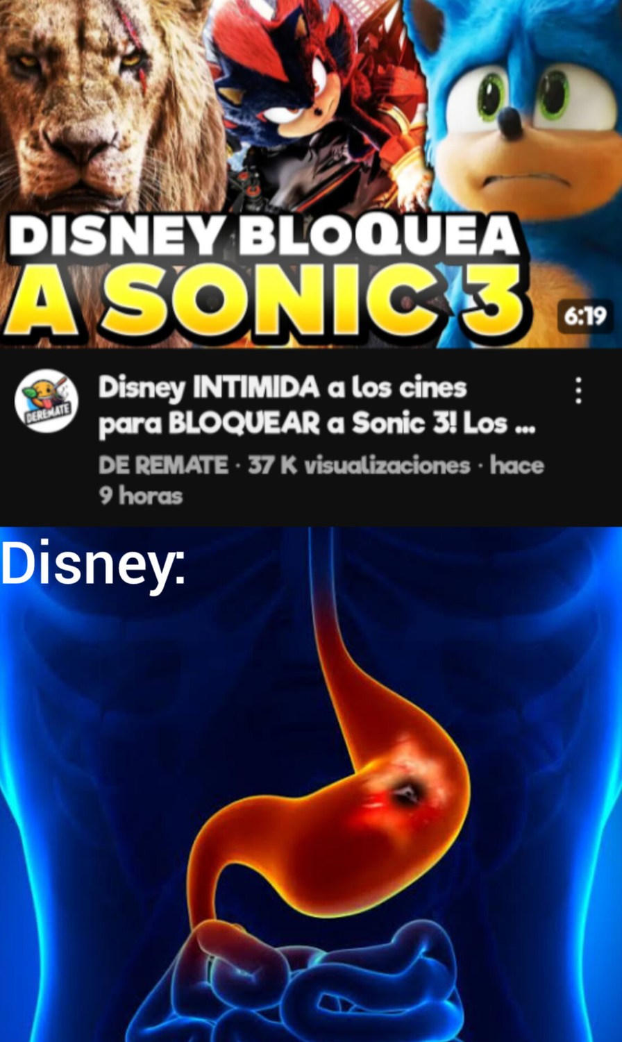 Disney ya empezo con sus rugidotes de tripa (Meme de mierda)