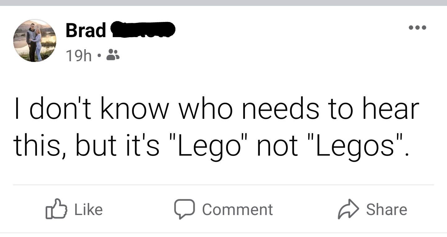 Lego's is wrong - meme