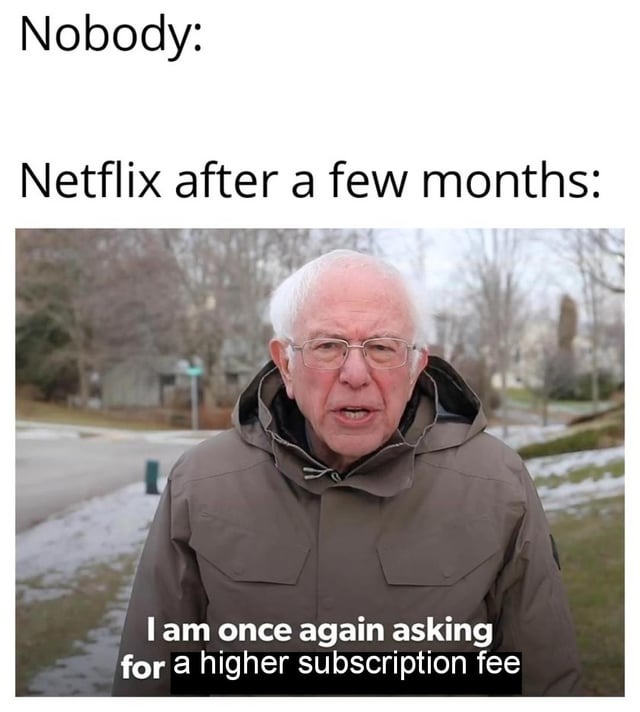 Netflix every 3 months - meme