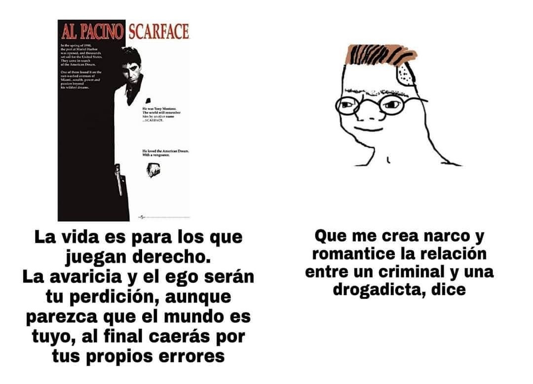 La gente que entiende absolutamente lo contrario de los mensajes de las pelis me desespera - meme